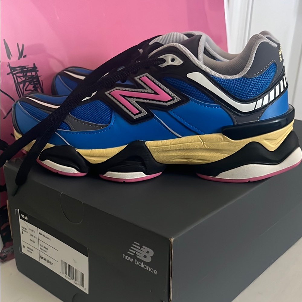 New Balance Vibrant Blue and Pink Sneakers